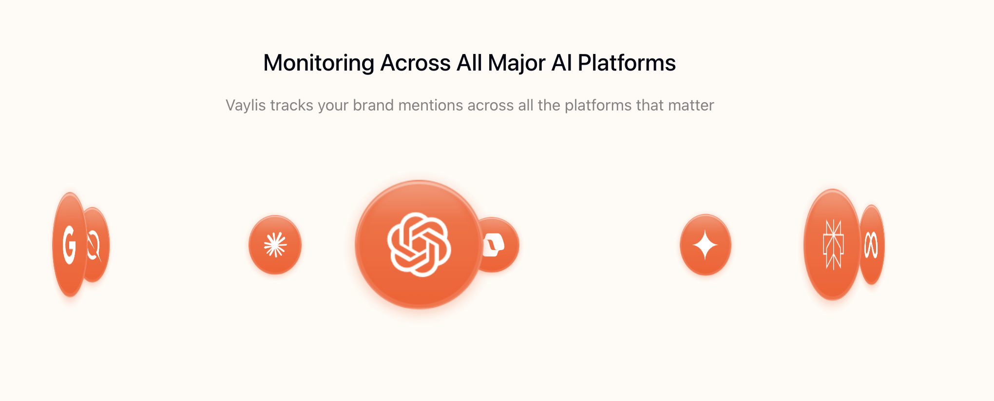 A collage of different AI search engine logos, representing a fragmented market.